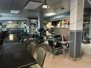 interior of the Rycroft Roadhouse, a family-friendly restaurant